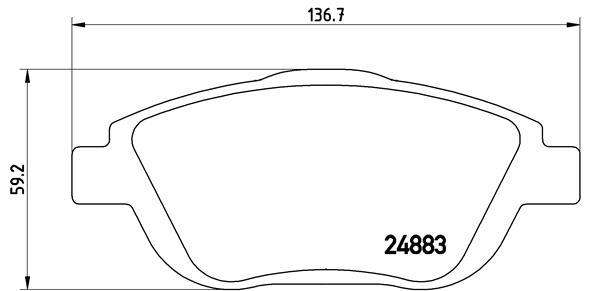 Brembo Brake Pads Front Citroen C3/Ds Pic ( Set Lh&Rh) (P61103)