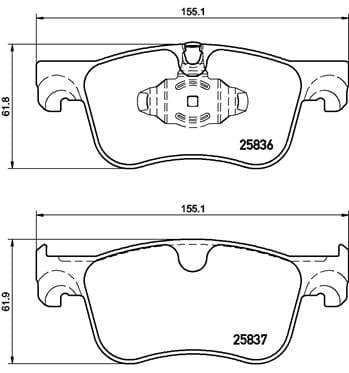 Brembo Brake Pads Front Citroen C4 ( Set Lh&Rh) (P61116)