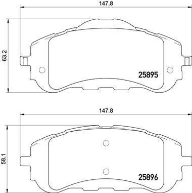 Brembo Brake Pads Front Peugeot 308 Ii ( Set Lh&Rh) (P61120)