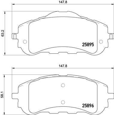 Brembo Brake Pads Front Peugeot 308 Ii ( Set Lh&Rh) (P61120)