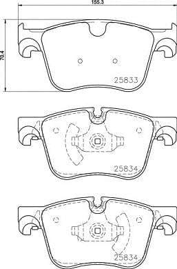 Brembo Brake Pads Front Citroen C4 Picasso Ii  ( Set Lh&Rh) (P61127)