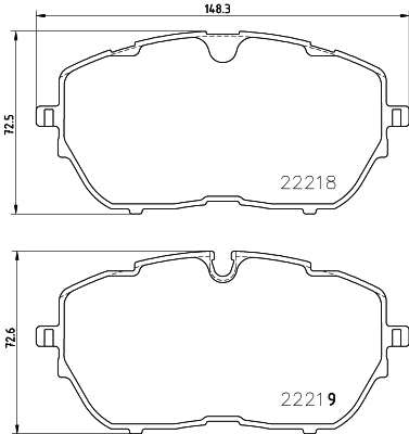 Brembo Brake Pads Front Peugeot 308 Ii ( Set Lh&Rh) (P61128)