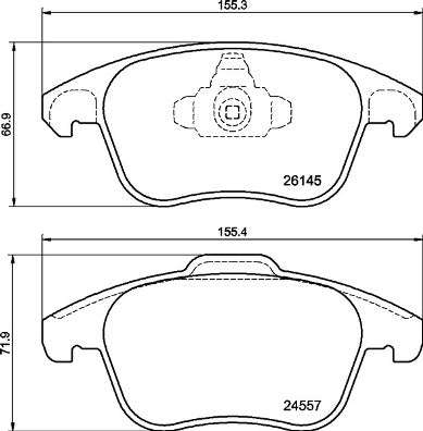 Brembo Brake Pads Front Peugeot 2008 ( Set Lh&Rh) (P61136)