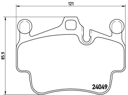 Brembo Brake Pads Fr / Rr Porsche Cayman/91 ( Set Lh&Rh) (P65015)