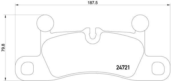 Brembo Brake Pads Rear Vw Touareg V6/V8 ( Set Lh&Rh) (P65027)