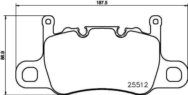 Brembo Brake Pads Rear Porsche 911 (991) ( Set Lh&Rh) (P65037)