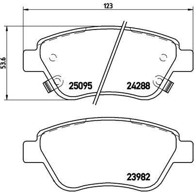 Brembo Brake Pads Front Opel Adam ( Set Lh&Rh) (P66001)