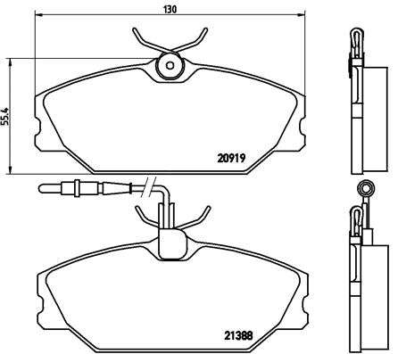 Brembo Brake Pads Front Renault Laguna Megane ( Set Lh&Rh) (P68014)