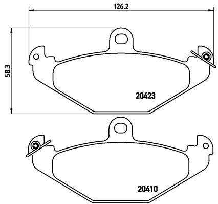 Brembo Brake Pads Rear Ren Laguna/Espace ( Set Lh&Rh) (P68017)