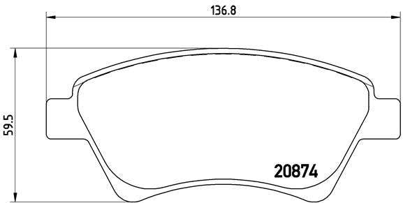 Brembo Brake Pads Front Renault Megan I I ( Set Lh&Rh) (P68034)