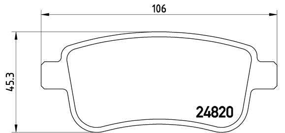 Brembo Brake Pads Rear Ren Megane ( Set Lh&Rh) (P68041)