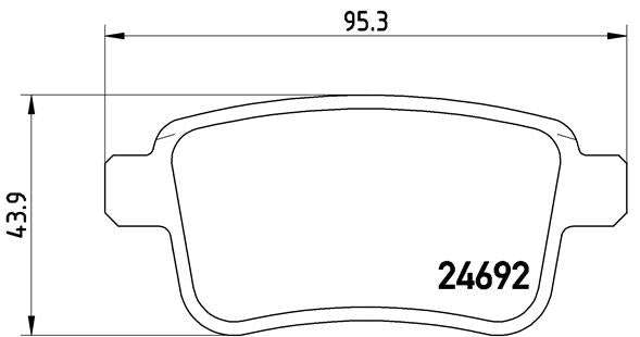 Brembo Brake Pads Rear Renault Kangoo ( Set Lh&Rh) (P68043)
