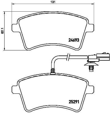 Brembo Brake Pads Front Renault Kangoo ( Set Lh&Rh) (P68058)