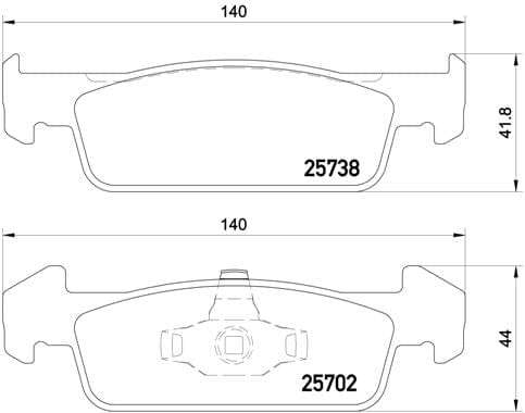 Brembo Brake Pads Front Ren Sandero/Stepway ( Set Lh&Rh) (P68060)