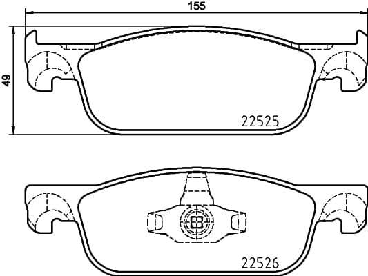 Brembo Brake Pads Front Renault Sandero I ( Set Lh&Rh) (P68065)