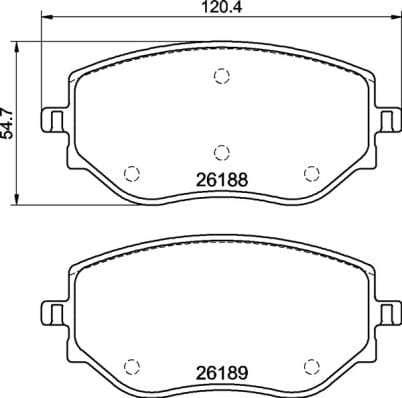 Brembo Brake Pads Front Nissan Micra ( Set Lh&Rh) (P68073)