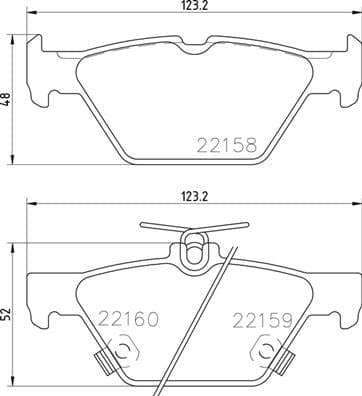 Brembo Brake Pads Rear Subaru ( Set Lh&Rh) (P78026)