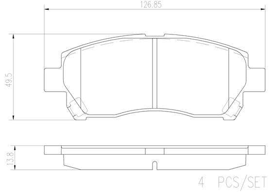 Brembo Brake Pads Front Toyota Avanza/Faw ( Set Lh&Rh) (P79024N)