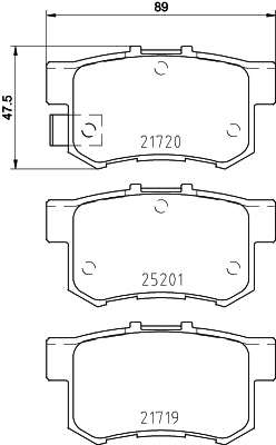 Brembo Brake Pads Rear Suzuki Swift ( Set Lh&Rh) (P79027)