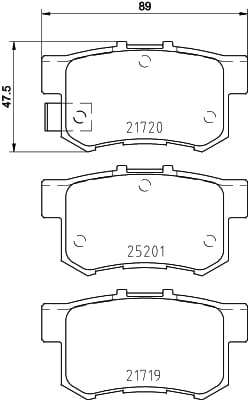 Brembo Brake Pads Rear Suzuki Swift ( Set Lh&Rh) (P79027)