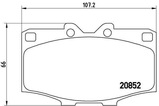 Brembo Brake Pads Front Toyota Hilux Hilux ( Set Lh&Rh) (P83006)