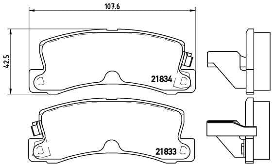 Brembo Brake Pads Rear Toyota Camry/ Lex ( Set Lh&Rh) (P83015)
