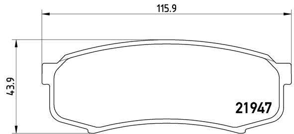 Brembo Brake Pads Rear Toy Fortun/Prado/ ( Set Lh&Rh) (P83024)