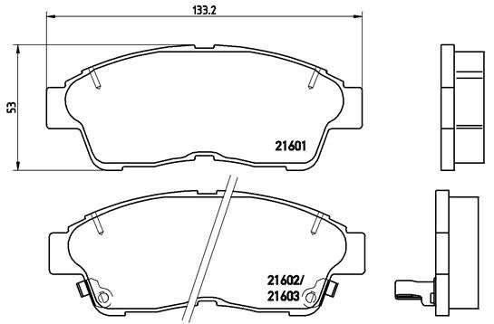 Brembo Brake Pads Front Toyota Camry ( Set Lh&Rh) (P83034)