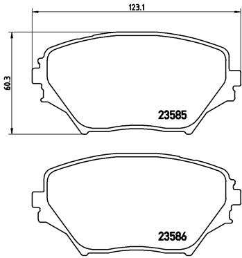 Brembo Brake Pads  Toyota Rav4 Ii ( Set Lh&Rh) (P83055)