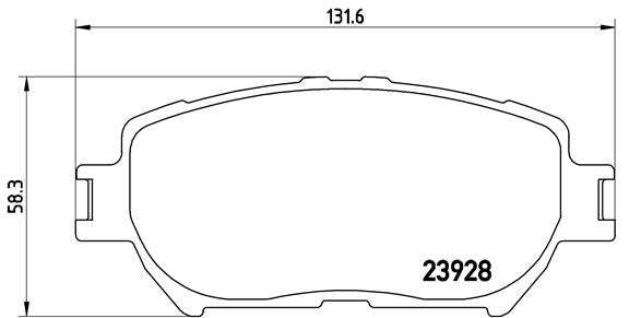 Brembo Brake Pads Front Toyota Camry ( Set Lh&Rh) (P83062)