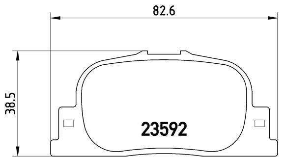 Brembo Brake Pads Rear Toyota Camry ( Set Lh&Rh) (P83063)