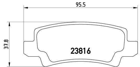 Brembo Brake Pads Rear Toyota Corolla16 ( Set Lh&Rh) (P83065)