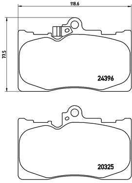 Brembo Brake Pads Front Lexus Gs300 ( Set Lh&Rh) (P83072)