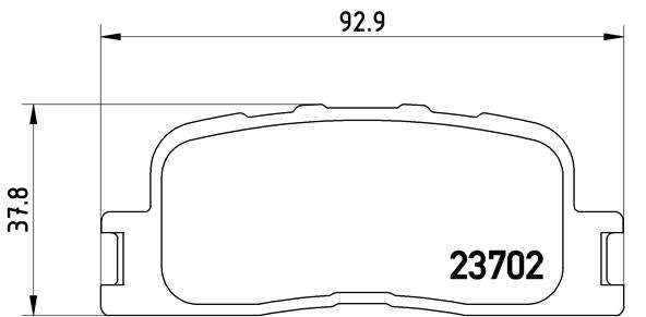 Brembo Brake Pads Rear Toyota Camry ( Set Lh&Rh) (P83088)