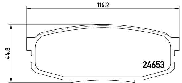 Brembo Brake Pads Rear Toyota L/Cruiser ( Set Lh&Rh) (P83098)