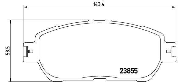 Brembo Brake Pads Front Toyota Camry ( Set Lh&Rh) (P83105)