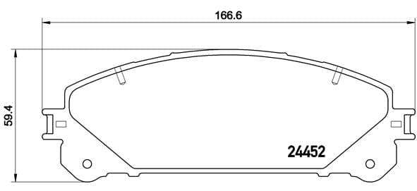 Brembo Brake Pads Front Lexus Es/Rx/Toyota ( Set Lh&Rh) (P83145)