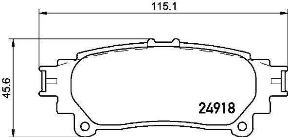 Brembo Brake Pads Rear Lexus Rx /Toyota ( Set Lh&Rh) (P83152)