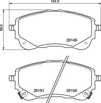 Brembo Brake Pads Front Toyota ( Set Lh&Rh) (P83177)