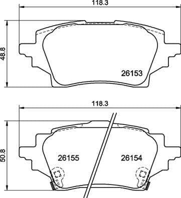 Brembo Brake Pads Rear Toyota C-Hr ( Set Lh&Rh) (P83178)