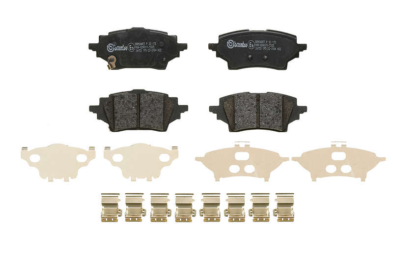 Brembo Brake Pads Rear Toyota C-Hr ( Set Lh&Rh) (P83178)