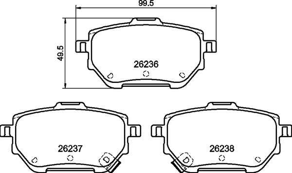 Brembo Brake Pads Rear Toyota Corolla ( Set Lh&Rh) (P83182)