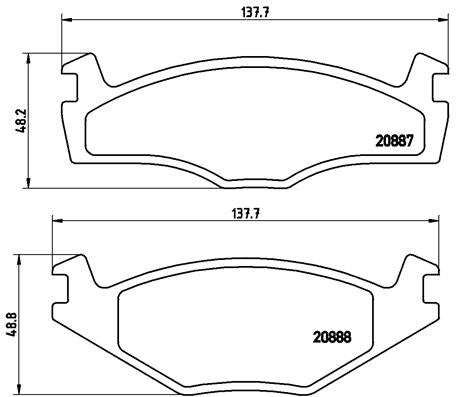 Brembo Brake Pads Front Vw Golf/Jetta ( Set Lh&Rh) (P85005)