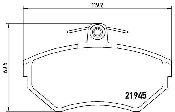 Brembo Brake Pads Front Vw Golf/Jetta 3 ( Set Lh&Rh) (P85032)