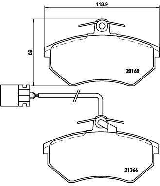 Brembo Brake Pads Front Vw Vr6 Golf & Jet ( Set Lh&Rh) (P85034)