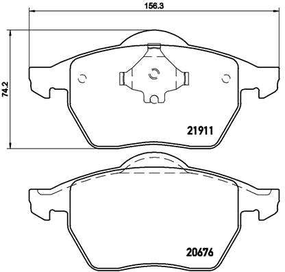 Brembo Brake Pads  Audi A3/Vw Golf4 ( Set Lh&Rh) (P85035)