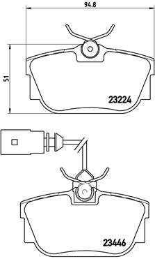 Brembo Brake Pads Rear Vw Caravelle ( Set Lh&Rh) (P85046)