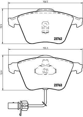 Brembo Brake Pads Front Audi S4 4.2 V820 ( Set Lh&Rh) (P85056)