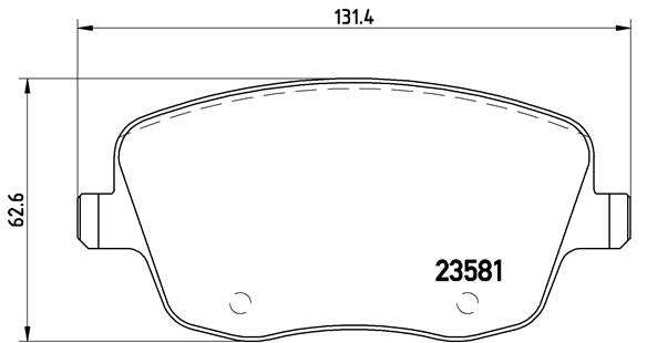Brembo Brake Pads Front Vw Polo ( Set Lh&Rh) (P85057)