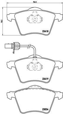 Brembo Brake Pads Front Vw Sharan ( Set Lh&Rh) (P85062)
